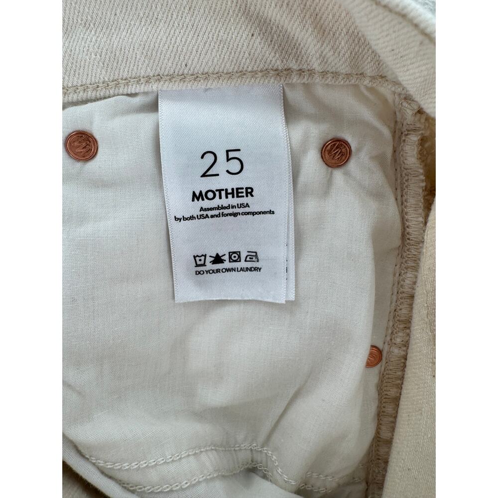 Mother Jeans The Dodger Ankle Denim White Act Natural Wide Leg 25 Run Big - Picture 10 of 12